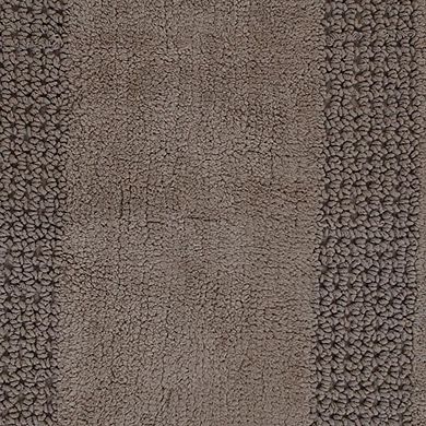 Skid Resistant All Season Cotton Comfortable Absorbent Solid Racetrack Pattern Bath Rug