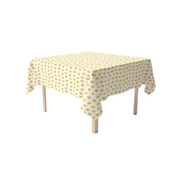 Square Tablecloth, 100% Cotton, 60x60", Cartoon Sun Drawings