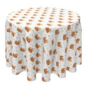 Round Tablecloth, 100% Cotton, 60 Round", Bear Hugs