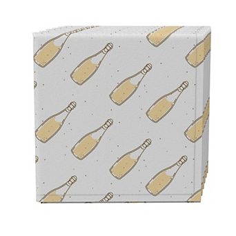 Napkin Set of 4, 100% Cotton, 20x20", Champagne Style