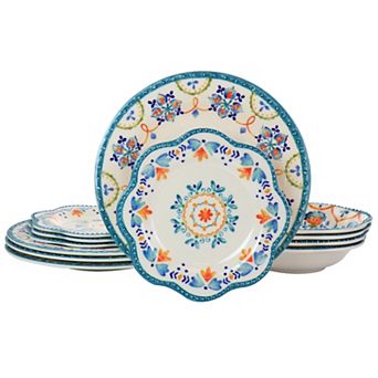 Gibson Home 12 pc Tamara Melamine Dinnerware Set
