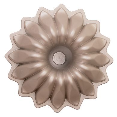 Baker's Secret Fluted Cake Pan, Cast Aluminum 2 Layers Nonstick Coating (Spring Water)