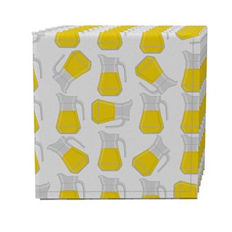 Napkin Set of 4, 100% Cotton, 20x20", Lemonade Pitchers