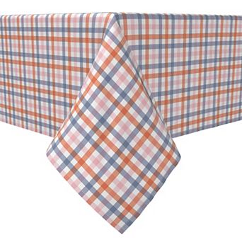Square Tablecloth, 100% Cotton, 60x60", Plaid 7