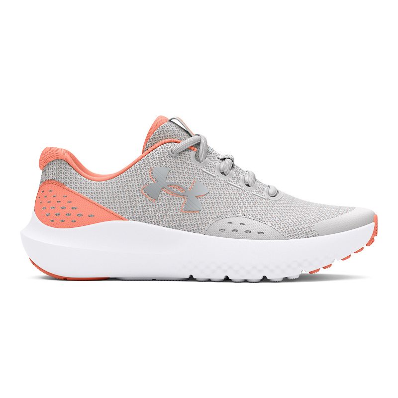 Under Armour Surge 4 Women's Running Shoes, Size: 6, Orange Grey Silver