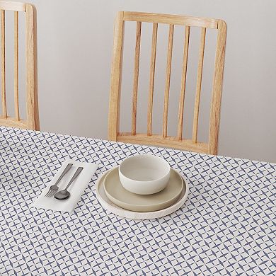 Square Tablecloth, 100% Cotton, 60x60", Criss Cross Pattern