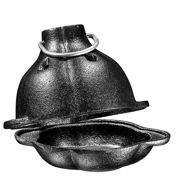 PreSeasoned Cast Iron Garlic Roaster Bake And Serve Fresh Roasted Garlic