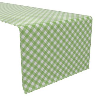 Table Runner, 100% Cotton, 16x90", Plaid 23