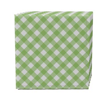 Napkin Set of 4, 100% Cotton, 20x20", Plaid 23