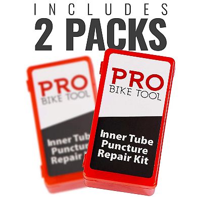 Bike Tire Puncture Repair Kit with Glue and Patches