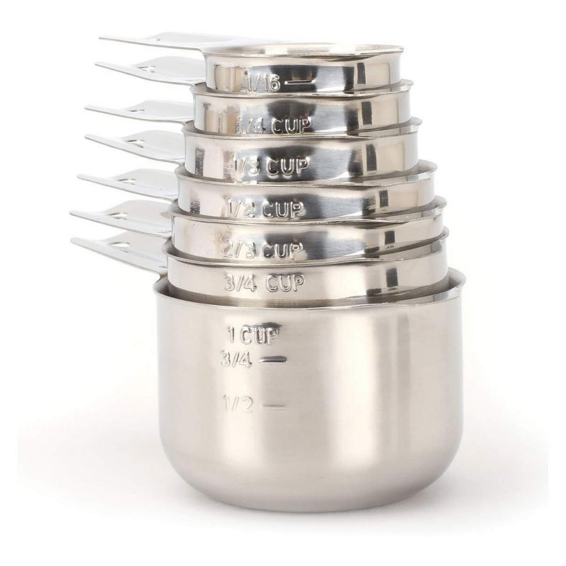 Chef Pomodoro Stainless Steel Measuring Cup Set, Nested and