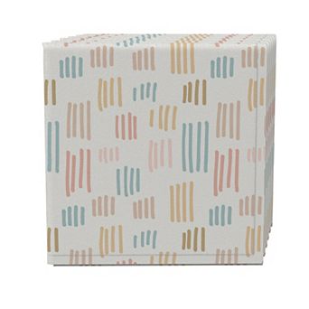 Napkin Set of 4, 100% Cotton, 20x20", Modern Doodles