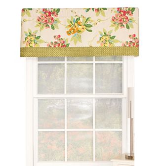 Selva Banded 100% Cotton with Fully Lined 3" Rod Pocket Valnance for Windows