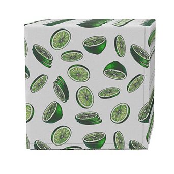 Napkin Set of 4, 100% Cotton, 20x20", Cocktail Limes
