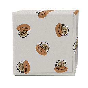 Napkin Set of 4, 100% Cotton, 20x20", Simple Melons