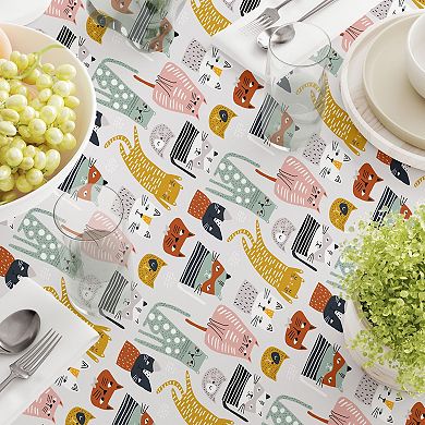 Round Tablecloth, 100% Cotton, 60 Round", Cats with Attitude