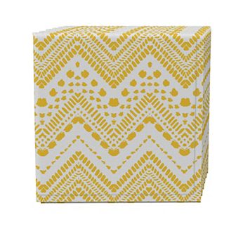 Napkin Set of 4, 100% Cotton, 20x20", Patterned Zig Zag