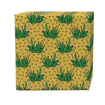 Napkin Set of 4, 100% Cotton, 20x20", Close Up Pineapples