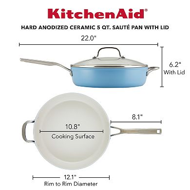 KitchenAid® 5-qt. Hard Anodized Ceramic Nonstick Sauté Pan with Lid