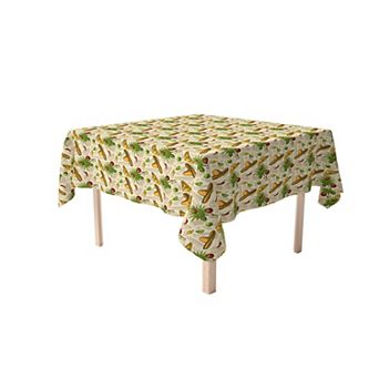 Square Tablecloth, 100% Cotton, 60x60", Fiesta Time