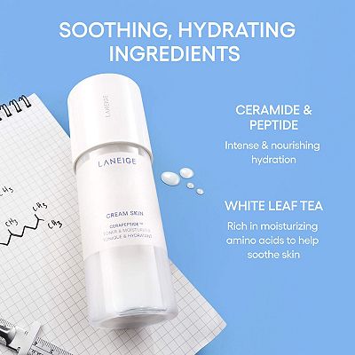 LANEIGE Cream Skin Refillable Milky Toner with Ceramides and Peptides