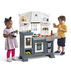 Step2 Fun with Friends Kids Kitchen, Indoor/Outdoor Play Kitchen Set,  Toddlers 2+ Years Old, 25 Piece Kitchen Toy Set, Easy to Assemble, Pink