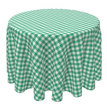 Round Tablecloth, 100% Cotton, 60 Round", Plaid 3