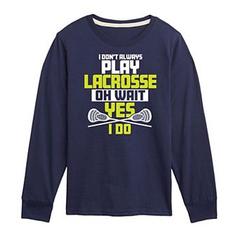 Boys 8-20 Dont Always Lacrosse Long Sleeve Graphic Tee
