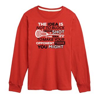 Boys 8-20 Not To Block Every Shot Long Sleeve Graphic Tee