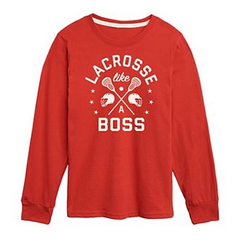 Boys 8-20 Lacrosse Like A Boss Long Sleeve Graphic Tee