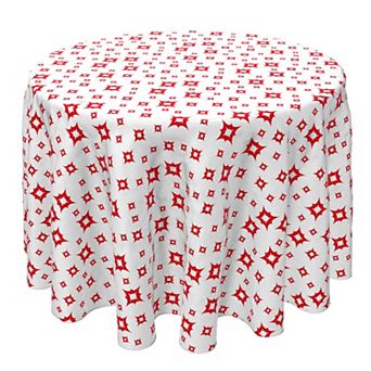Round Tablecloth, 100% Cotton, 60 Round", Cartoon Fireworks