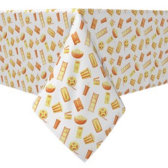 Square Tablecloth, 100% Cotton, 60x60", Time at the Cinema