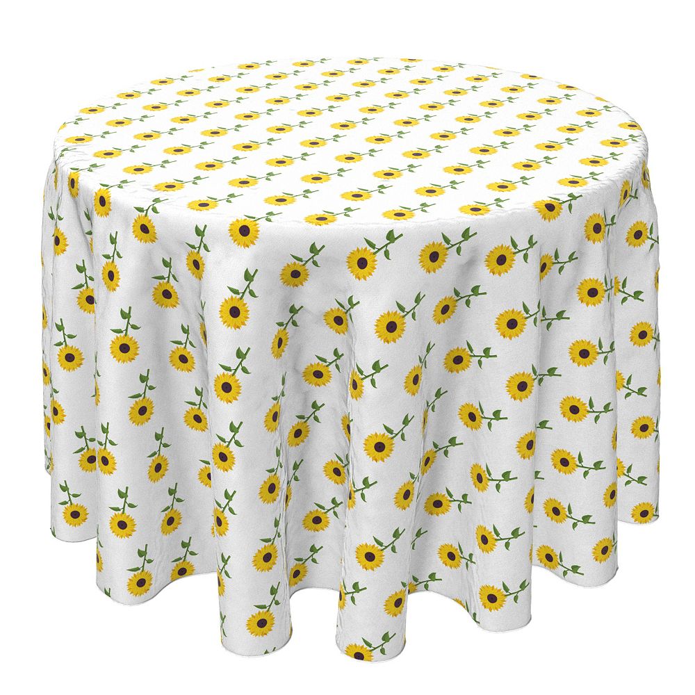 Cartoon Bee Sunflowers Repeat Square Tablecloth