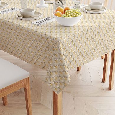 Square Tablecloth, 100% Cotton, 60x60", Art Deco Background