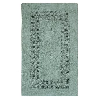 Good Quality Cotton Bath Rug Features All Season Classic Racetrack Design Rug