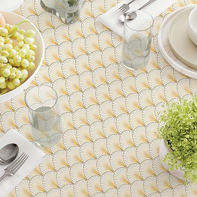 Round Tablecloth, 100% Cotton, 60 Round", Art Deco Background