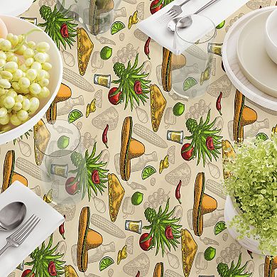 Round Tablecloth, 100% Cotton, 60 Round", Fiesta Time