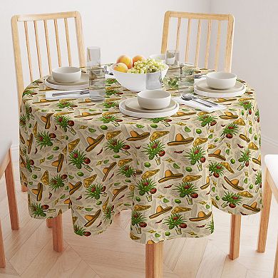 Round Tablecloth, 100% Cotton, 60 Round", Fiesta Time