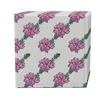 Napkin Set of 4, 100% Cotton, 20x20", Wild Spring Leaf