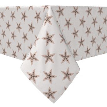 Square Tablecloth, 100% Cotton, 60x60", Rustic Stars