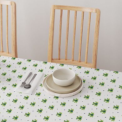 Round Tablecloth, 100% Cotton, 60 Round", Frogs in the Pond