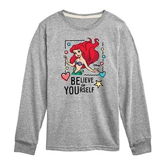 Disney's The Little Mermaid Boys Believe Long Sleeve Tee