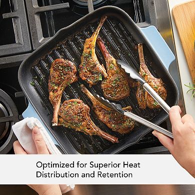 KitchenAid® 11-in. Enameled Cast Iron Square Grill and Roasting Pan