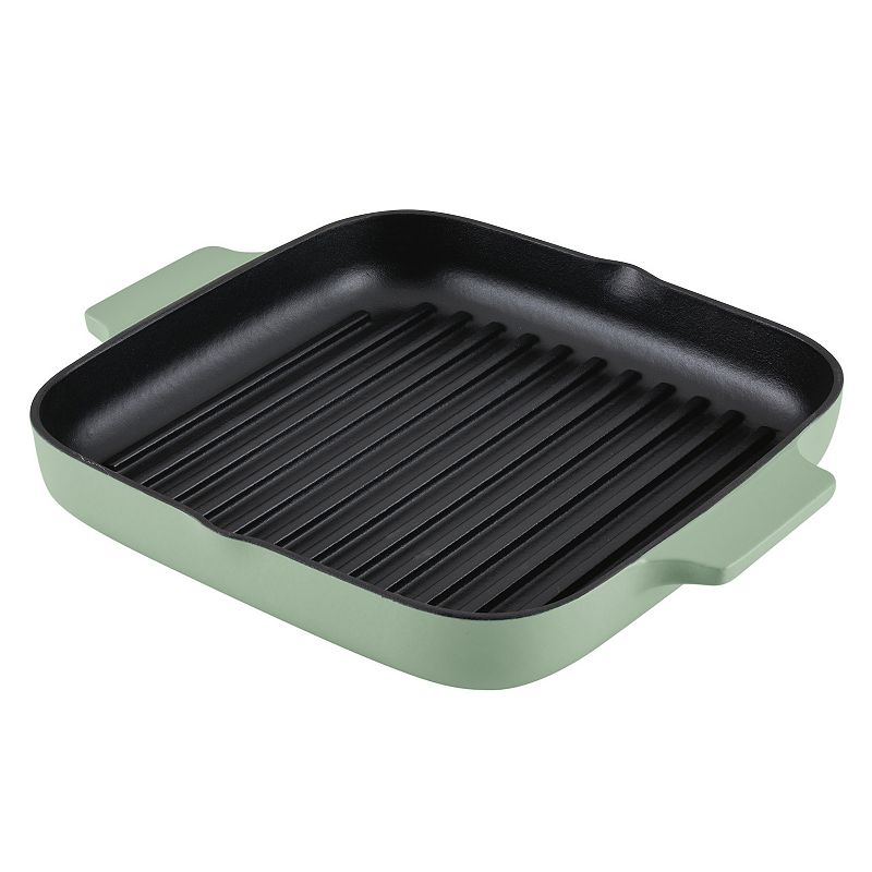 Le Creuset Cast Iron Square Skillet Grill Pan Green 9x13