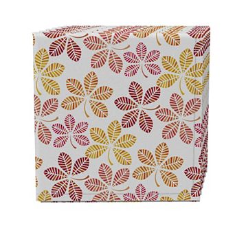 Napkin Set of 4, 100% Cotton, 20x20", Colorful Chestnut Leaves