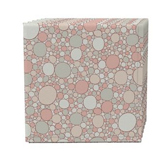 Napkin Set of 4, 100% Cotton, 20x20", Pastel Modern Dots