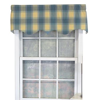 Syon Park Plaid Regal 100% Cotton with Fully Lined 3" Rod Pocket Valnance for Windows