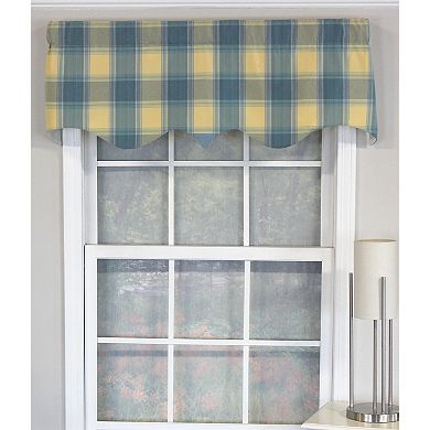 Syon Park Plaid Regal 100% Cotton with Fully Lined 3" Rod Pocket Valnance for Windows