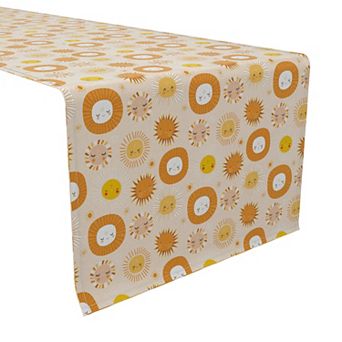 Table Runner, 100% Cotton, 16x90", Sunshine Smiles