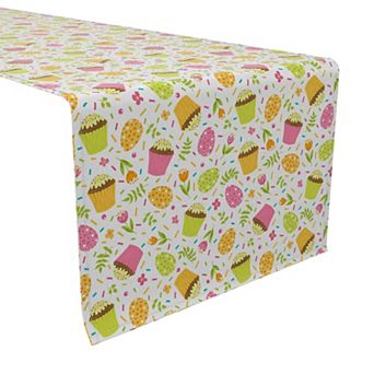 Table Runner, 100% Cotton, 16x90", Easter Treats